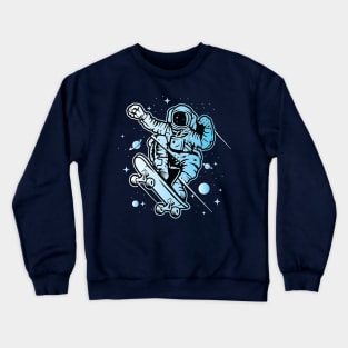 Skater Astronaut in the Space Crewneck Sweatshirt